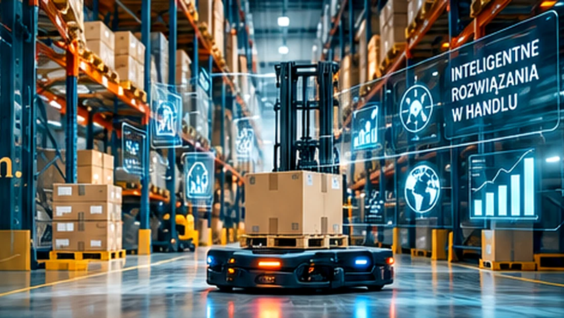Nowoczesny magazyn logistyczny i technologie w handlu
